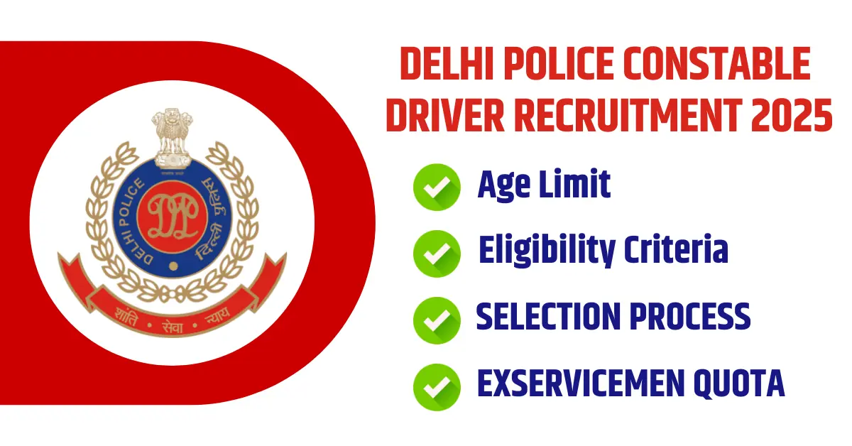 delhi police constable driver vacancy 2025