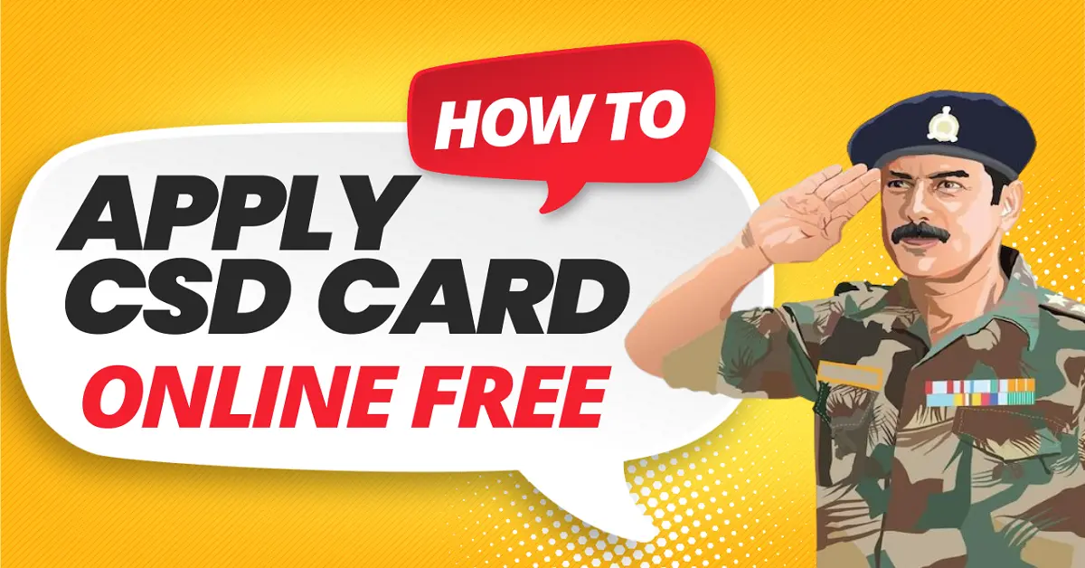 how to apply csd smart card online