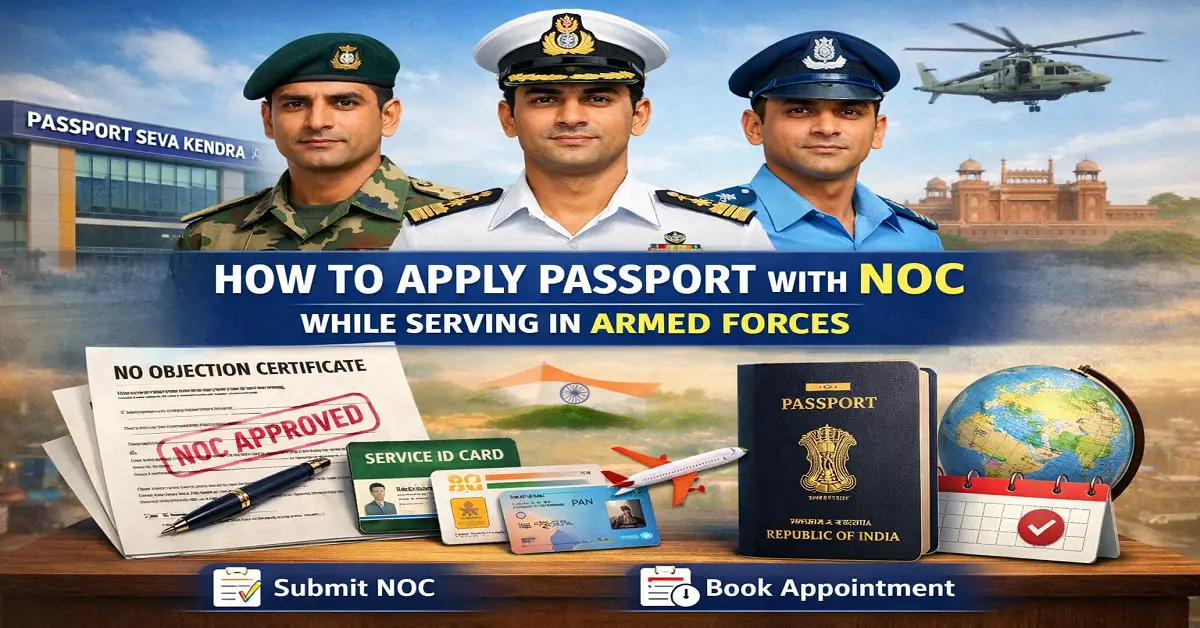 How to apply passport with NOC while serving in Indian Armed Forces